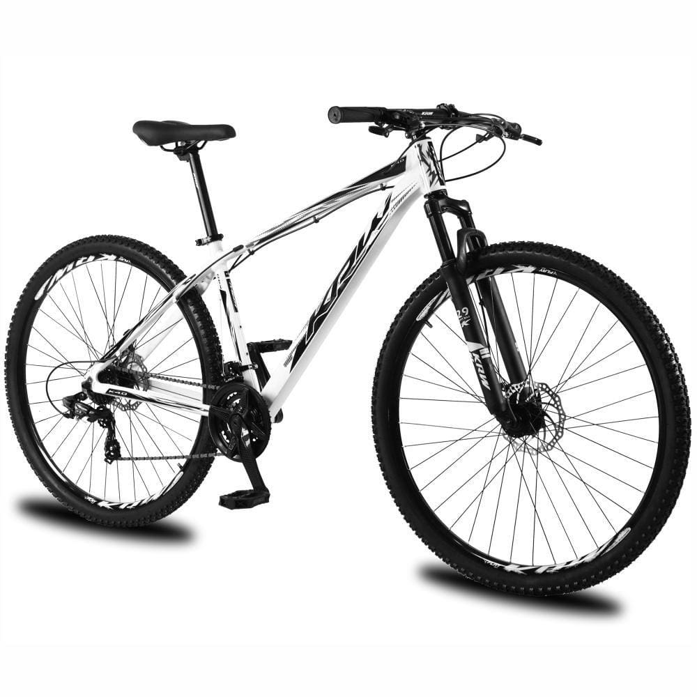 Bicicleta Aro 29 KRW Alumínio Shimano TZ 21 Velocidades Freio a Disco Suspensão Mountain Bike KR7