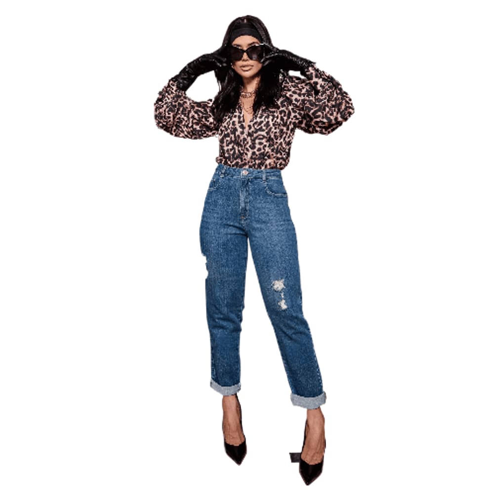 Calça Biotipo Jeans Feminina Mom