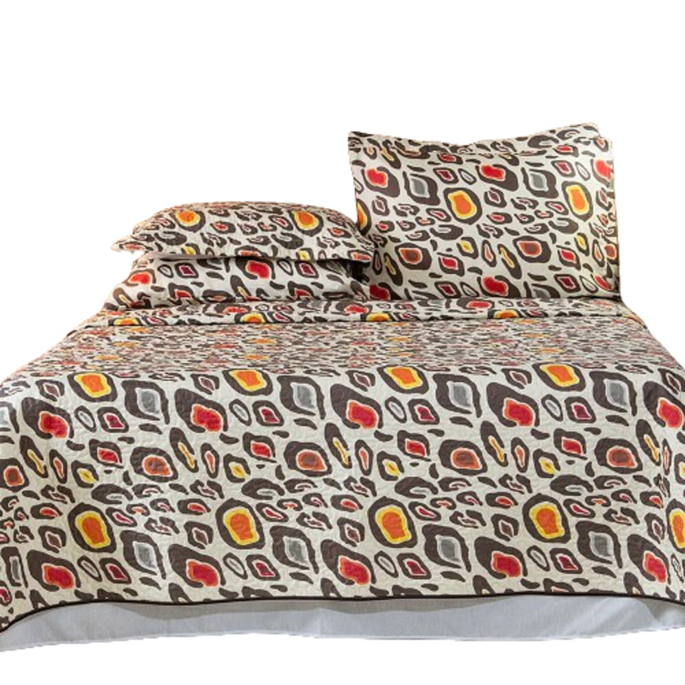 Cobre Leito Basic Casal Padrão Estampado 3 pçs Max Onça
