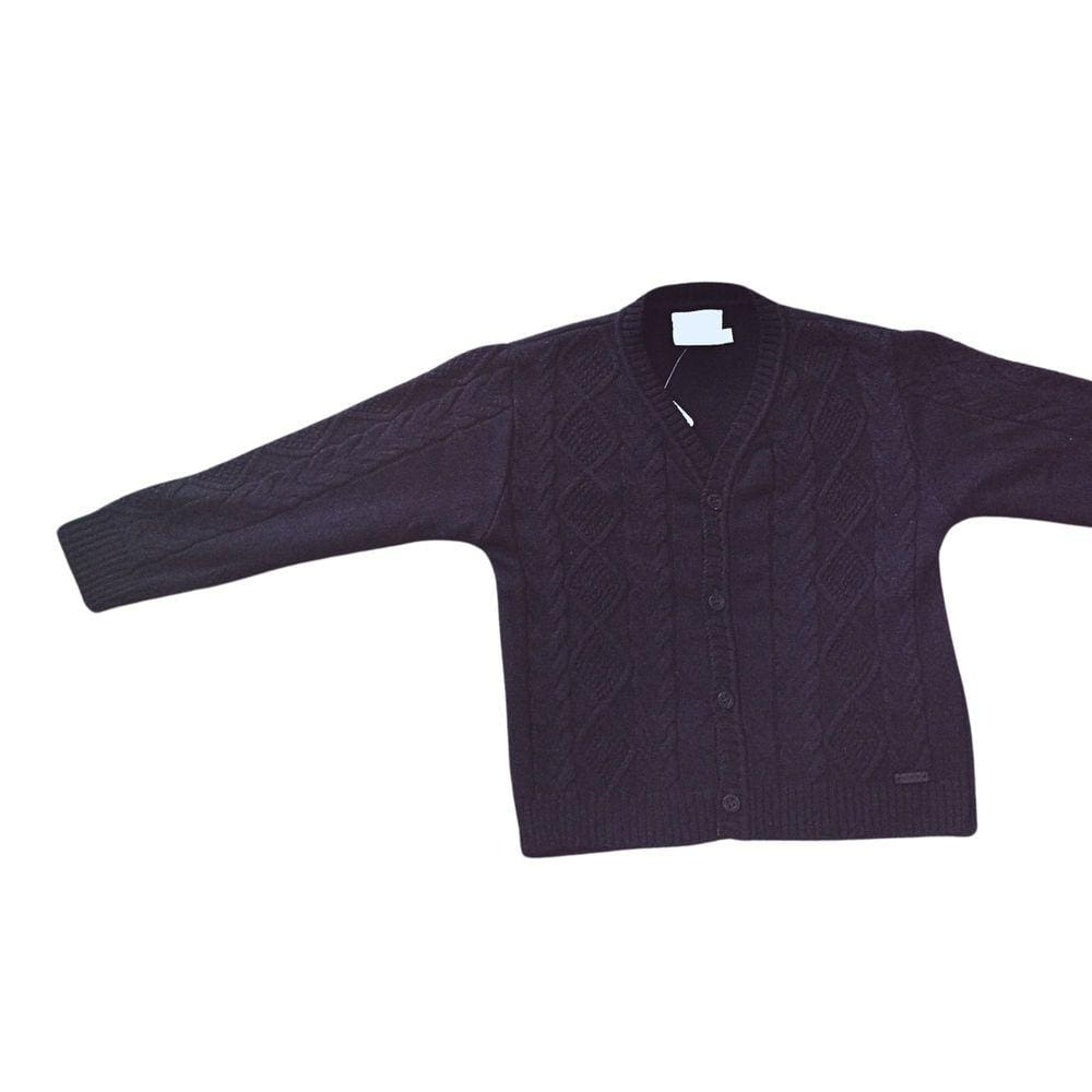 Cardigan infantil masc tricot Noruega marinho