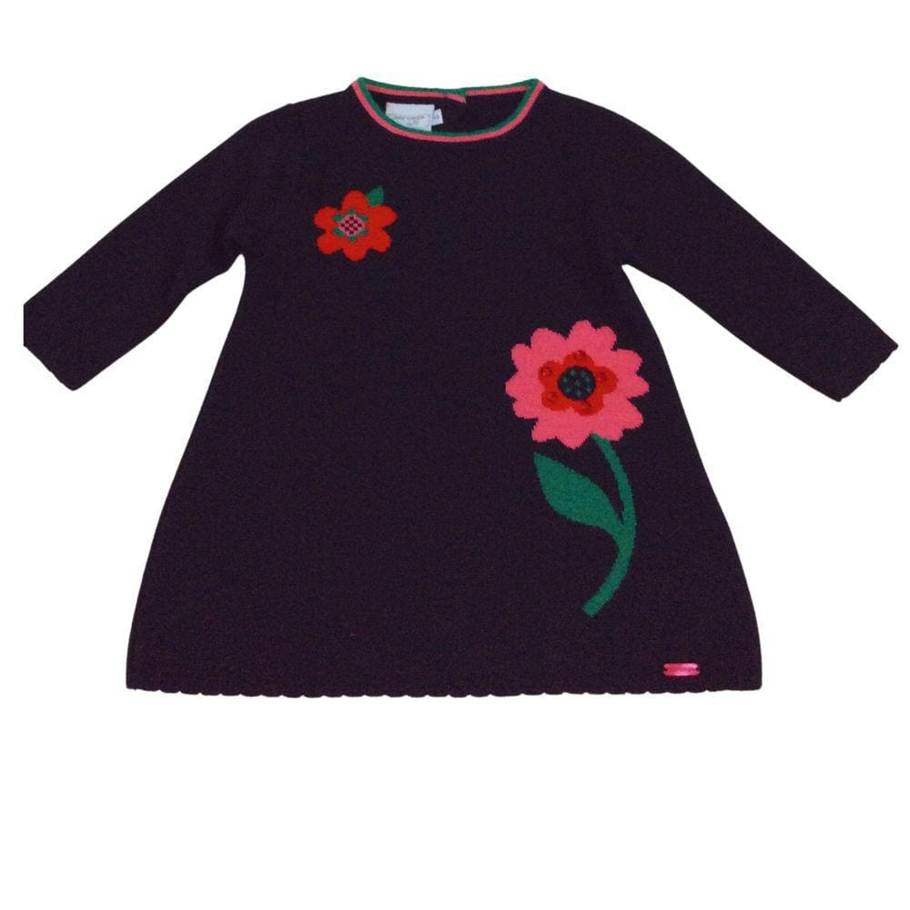 Vestido Infantil Tricot Noruega Marinho
