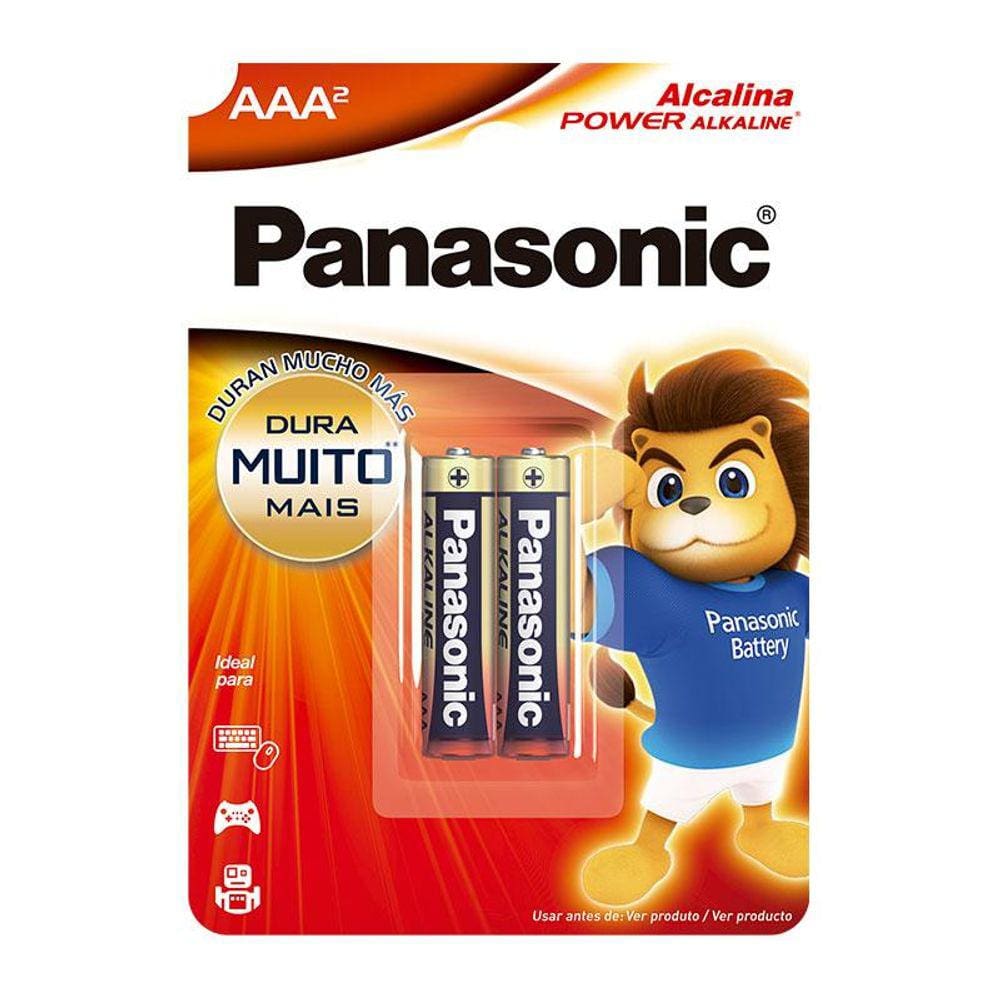 Pilha Alcalina Aaa Sm-2 Panasonic Lr03xab/2b192 [F108]