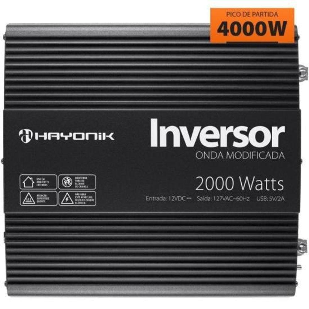 Inversor de Onda Modificada 2000W 12Vdc/127V PW11-4 Off Grid Hayonik [F003]