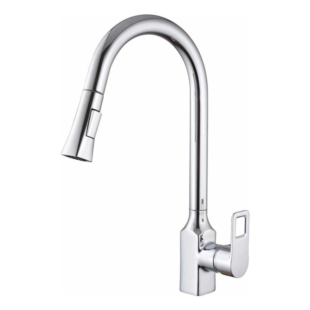 Torneira de cozinha extrai água quente e fria de cobre