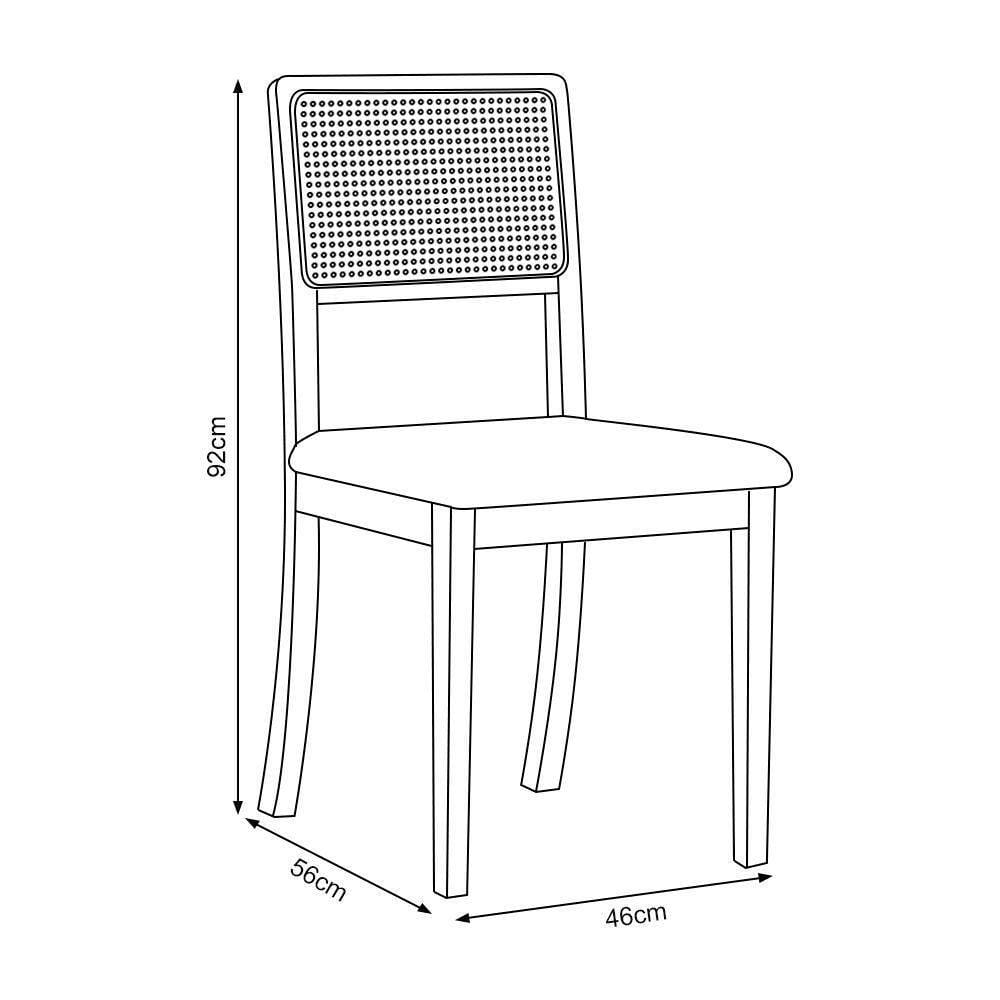 Conjunto Mesa 4 Cadeira Tampo 120x90 Vidro Pés Madeira Bege