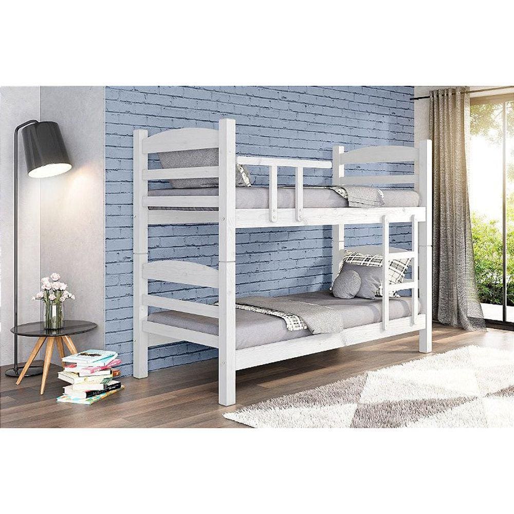 Beliche Reta Madeira Maciça Cor Branca