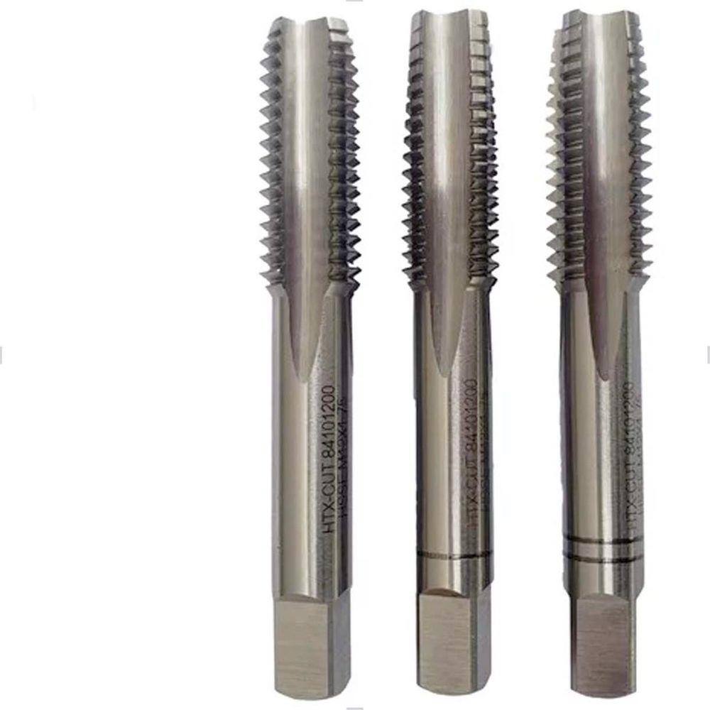 Jogo de Macho 3pçs M10 1,5mm Aço Rápido HSS HT