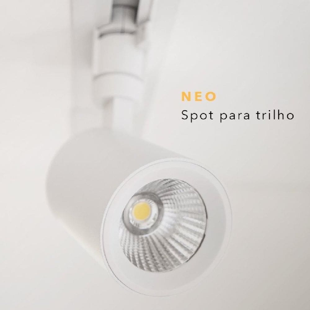 Spot para Trilho Neo Branco d6.9cm l10cm a14.2cm 1x10w 2700k 850lm