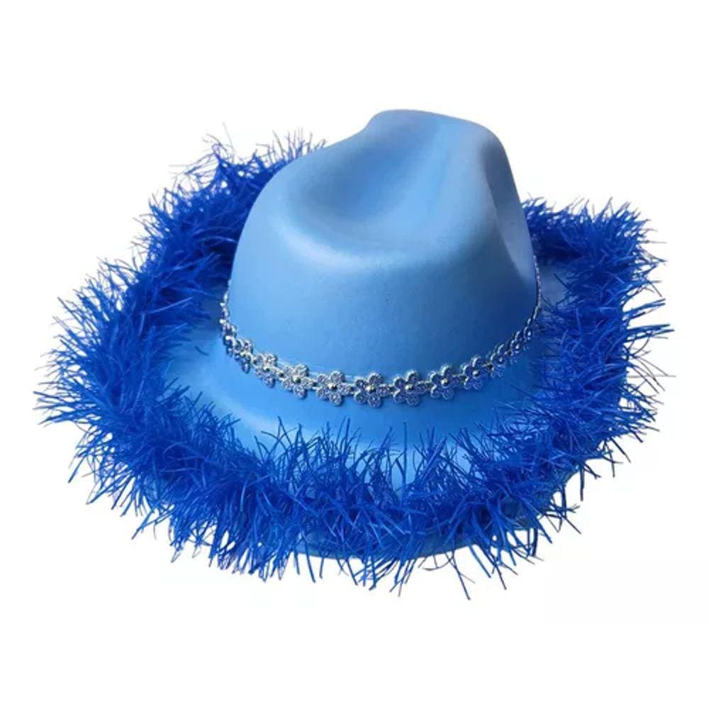 Chapéu Infantil Azul E Adulto Country Boiadera Ana Castela