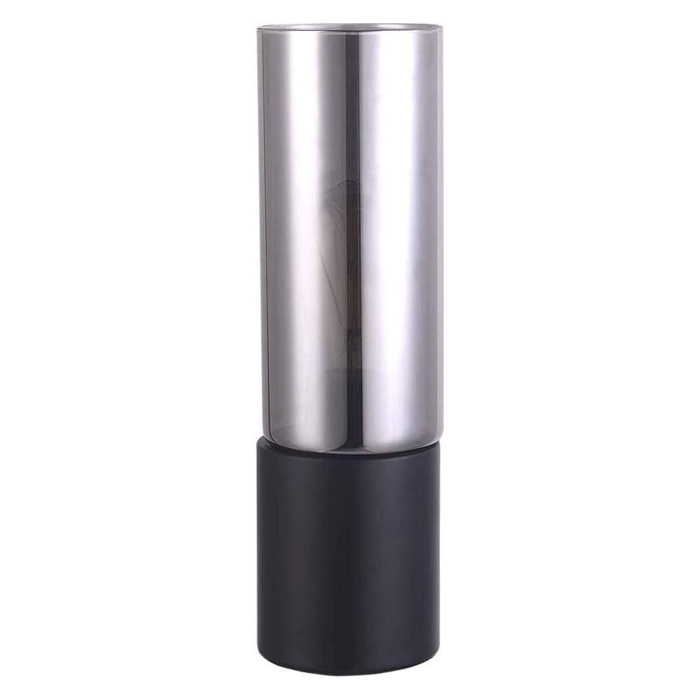 Abajur de Mesa Spire 1XE27 Preto Vidro Fumê Decoração