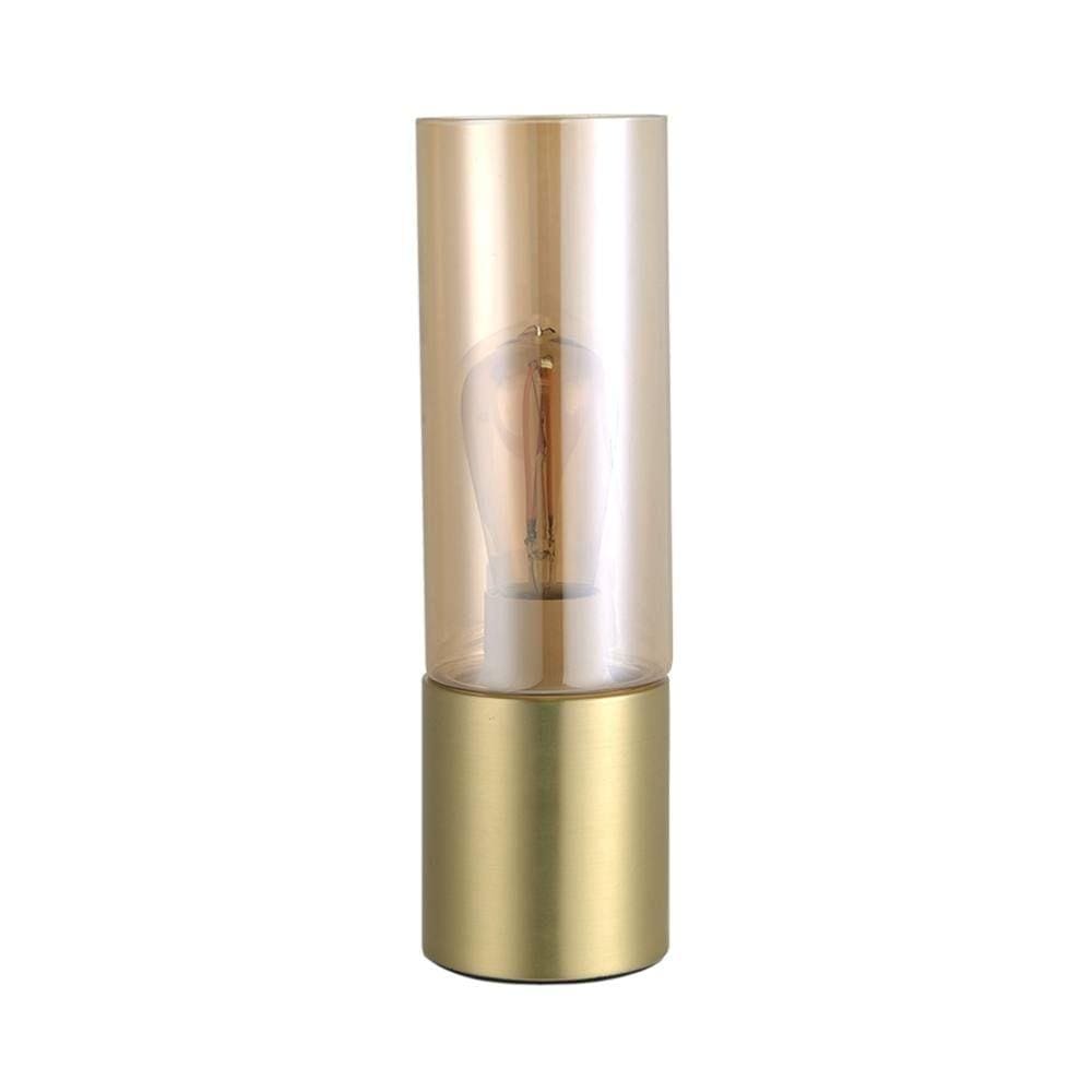 Abajur de Mesa Spire 1XE27 Dourado Vidro Champagne Elegante Decoração