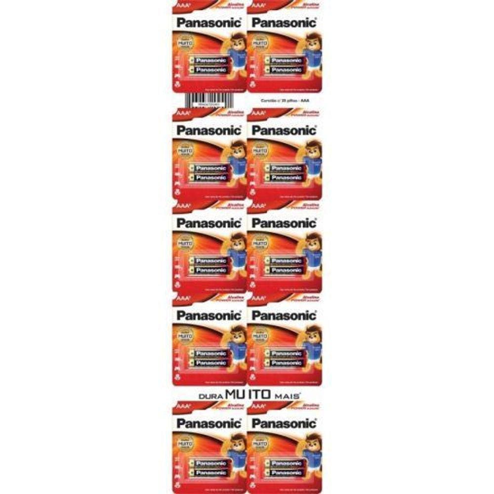 Pilha Alcalina 1,5V AAA LR03 (C/20 Pilhas) Panasonic - BLI / 20 [F002]