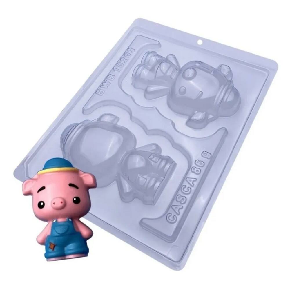 Forma Chocolate Com Silicone Pig Porco 185g Ref. 10203 1unid