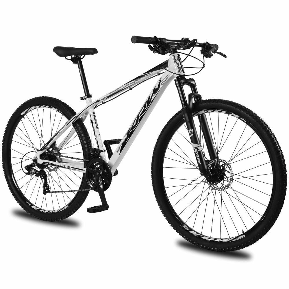Bicicleta Aro 29 KRW Alumínio Shimano TZ 24 Velocidades Freio Hidráulico Suspensão Mountain Bike KR8