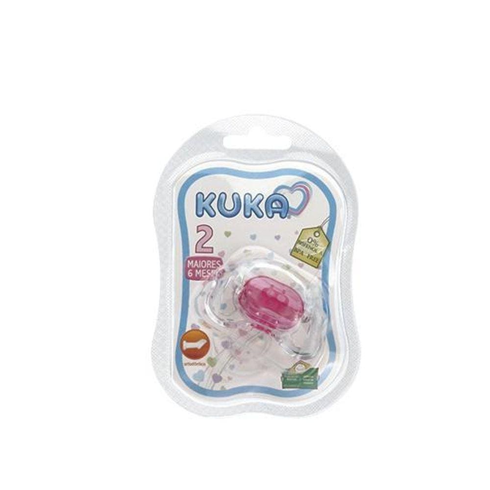 Chupeta Kuka Cristal Bico Orto Rosa N-2