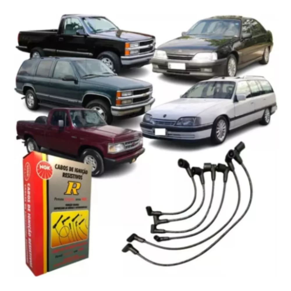 Jogo De Cabo De Vela De Ignicão Ngk Gm Silverado 4.1 6cc