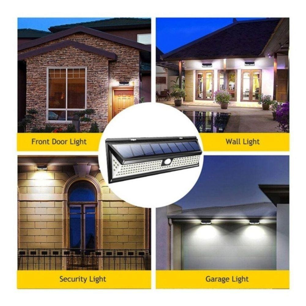 Refletor solar 120LED com sensor de escurecimento externo para parede