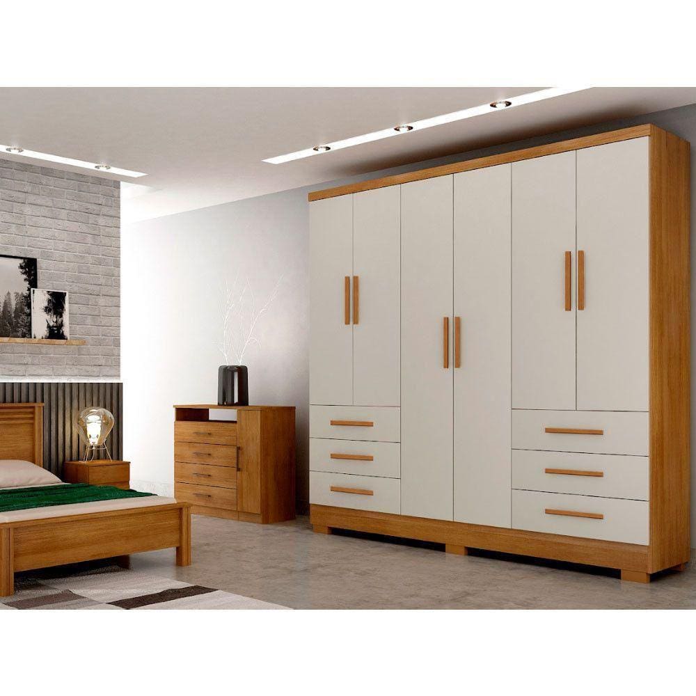 Guarda Roupa 6 Portas 6 Gavetas Encant Novo Horizonte