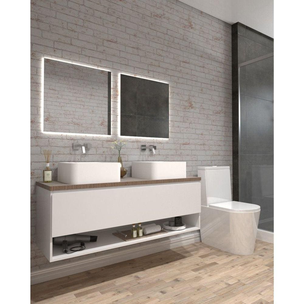 Gabinete de Banheiro Sydney 120cm Venturi Branco/Jequitibá