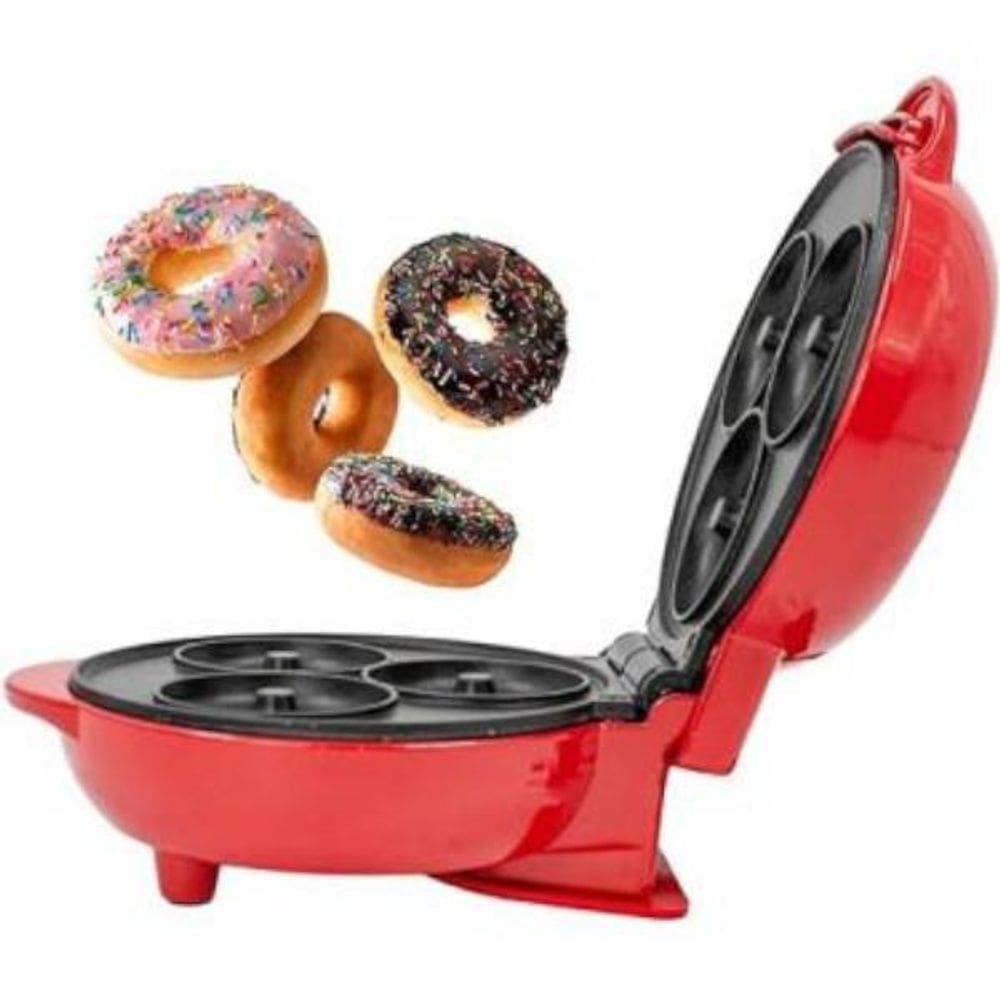 Máquina De Donuts Mini Faz 3 Rosquinhas Waffler 220V