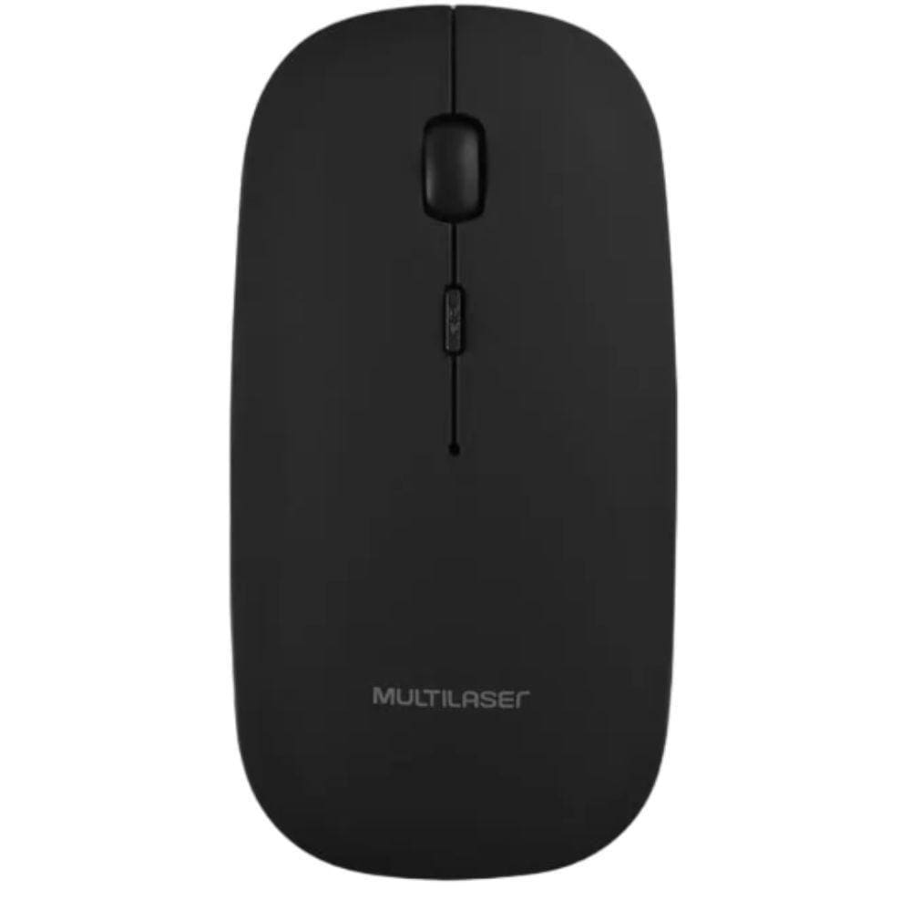 Mouse Sem Fio Multilaser MO290 1600 Dpi 4 Botoes Preto