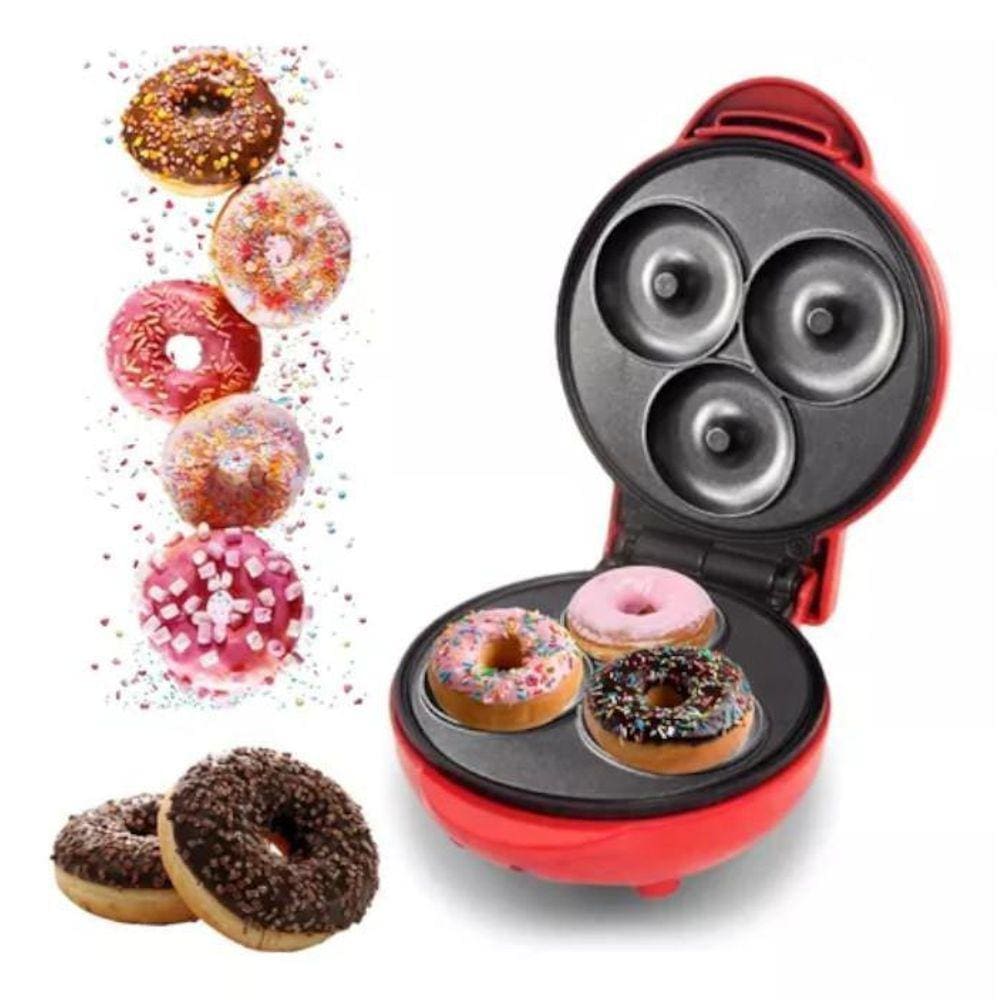 Maquina De Mini Donuts Rosquinhas 110V Café Da Manhã 3 Furos