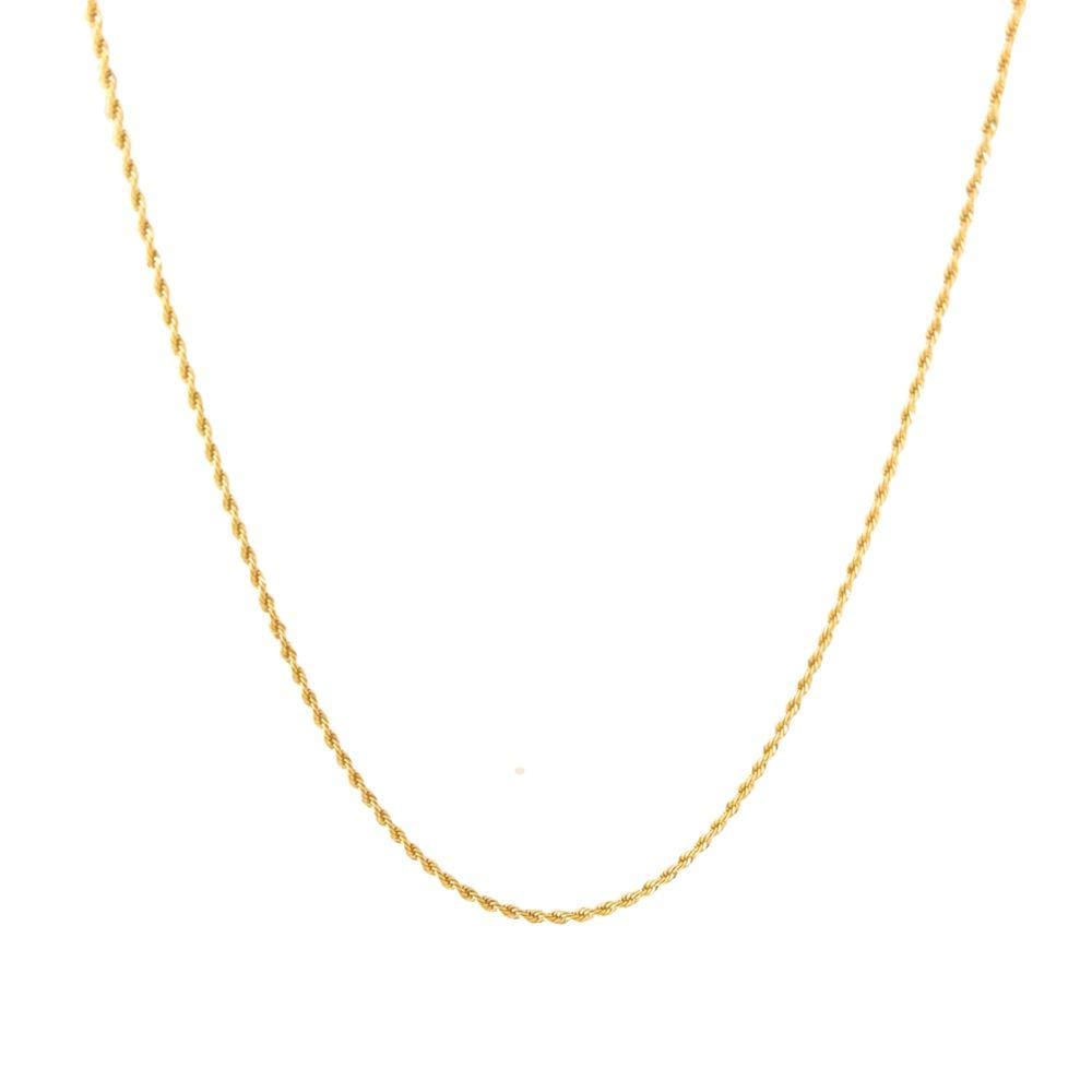 Colar Cordão Baiano 40 cm Banhado a Ouro