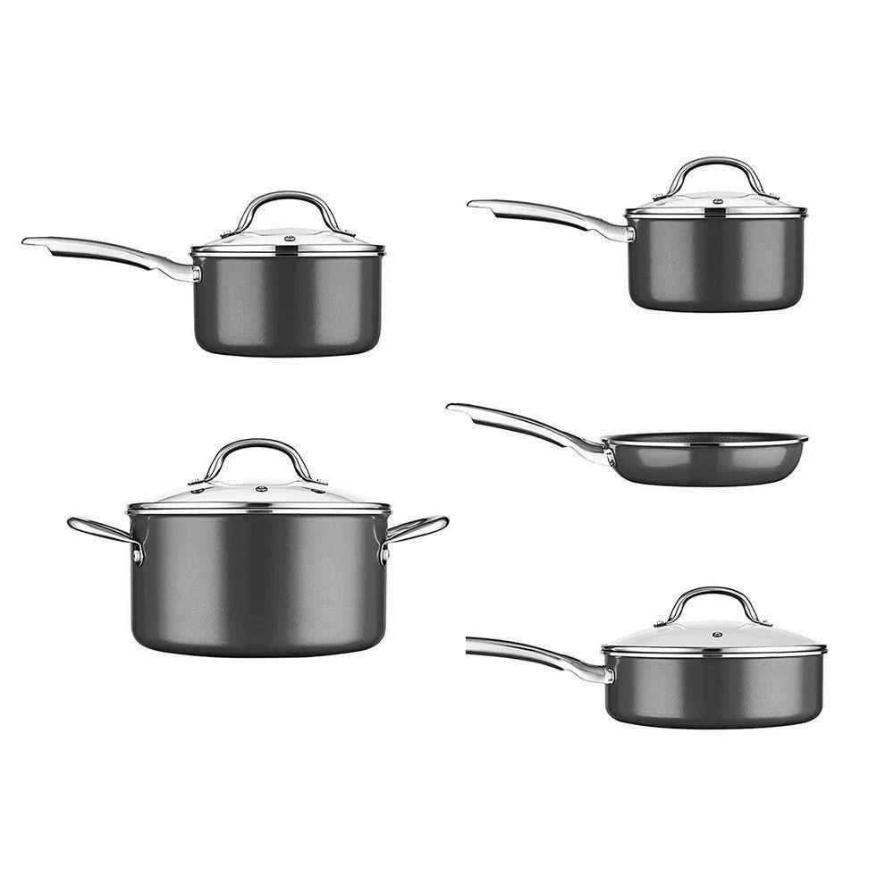 5 Panelas Antiaderentes De Indução Ultimate Kenya Preto