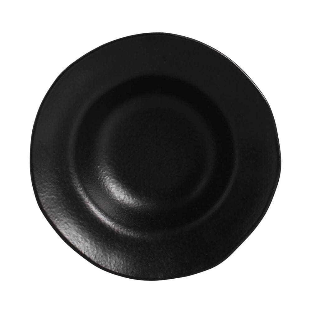 Prato De Sobremesa/entrada Geo Carbon Matte 250ml 19cm Porto Brasil Preto