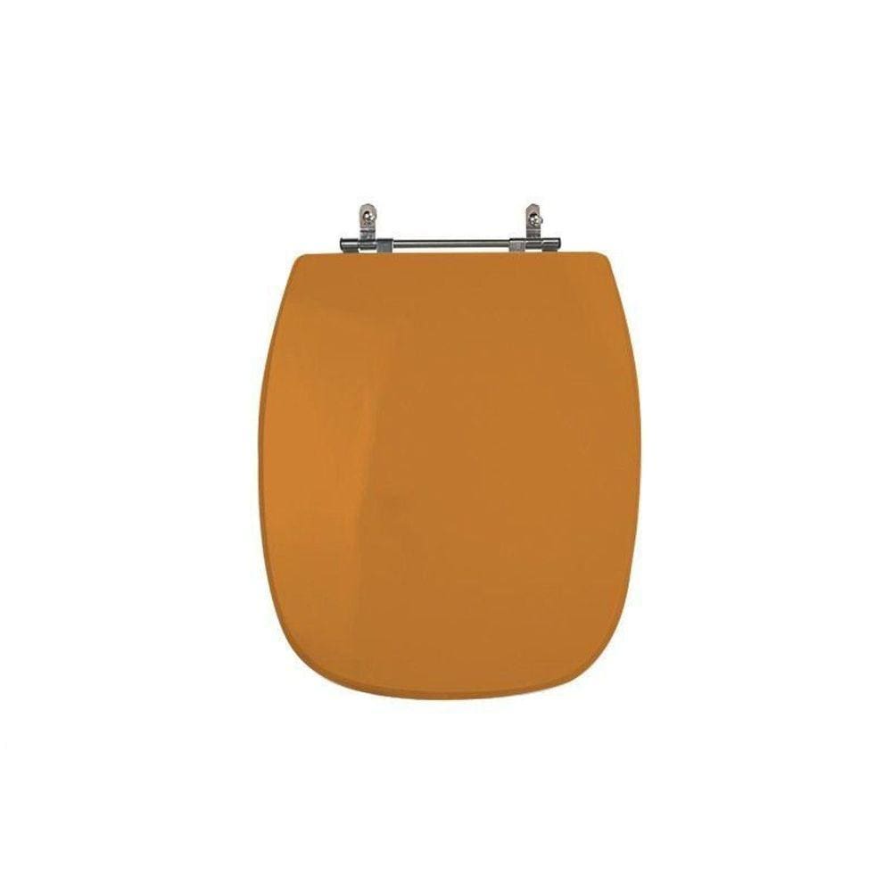 Assento Sanitário Poliéster para Louça Stylus celite Aço Amarelo Terra