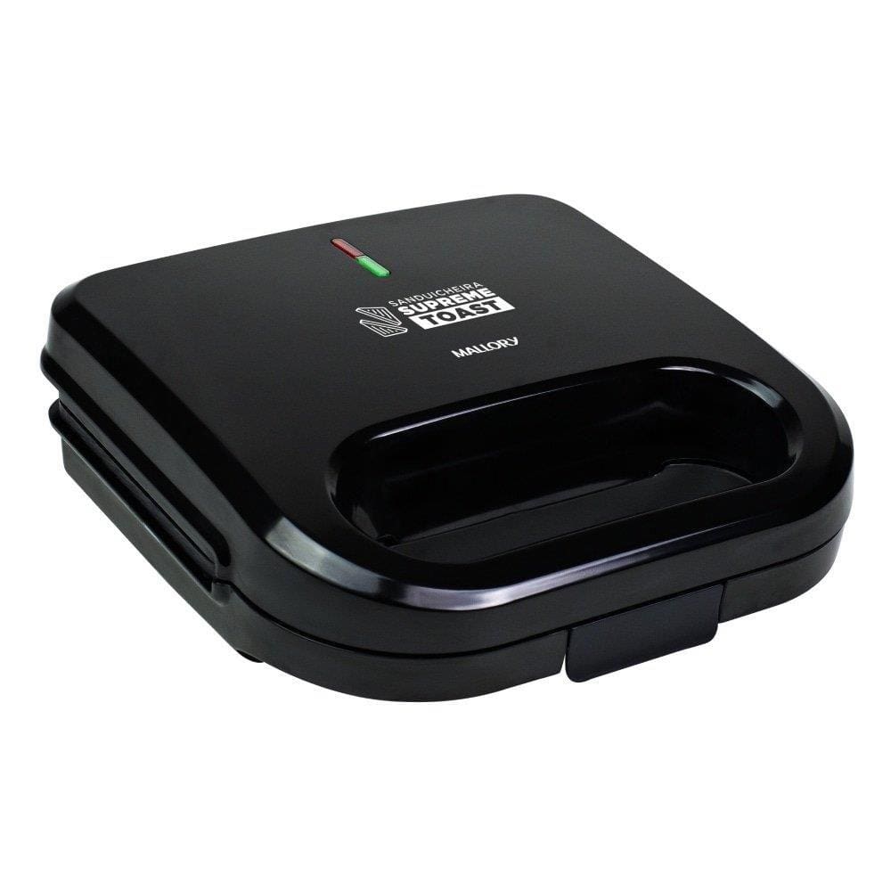 Sanduicheira/Grill Mallory Supreme Toast| 750W, Antiaderente, Preto