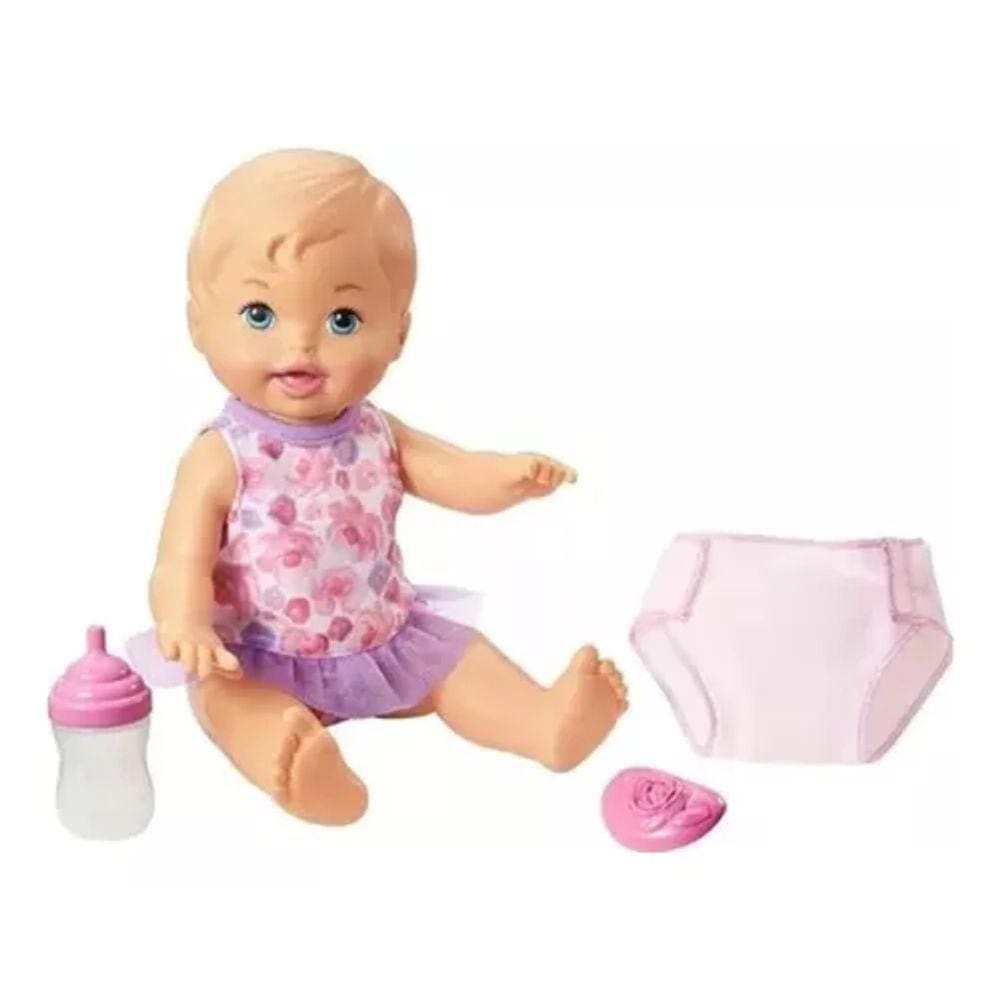 Boneca Bebê Little Mommy Faz Xixi Vestido Florido Deluxe