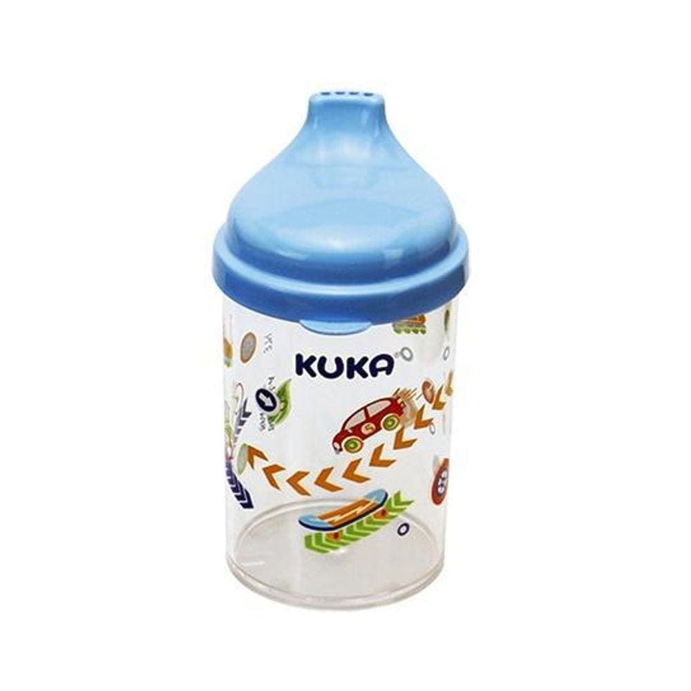 Copo De Cristal Antivazamento 200Ml Azul -Kuka