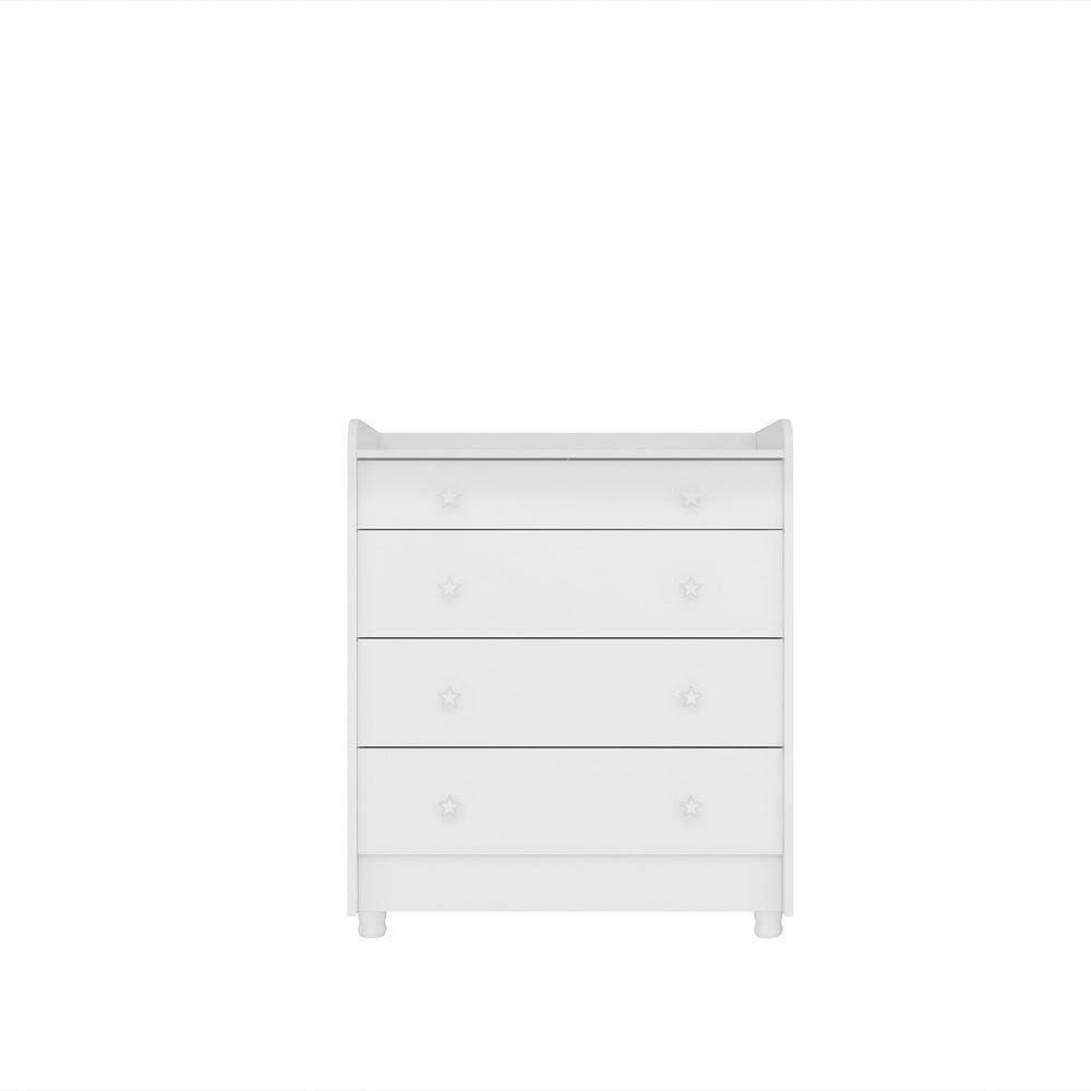 Cômoda/Trocador Doce Sonho Branco 2523 - Qmovi
