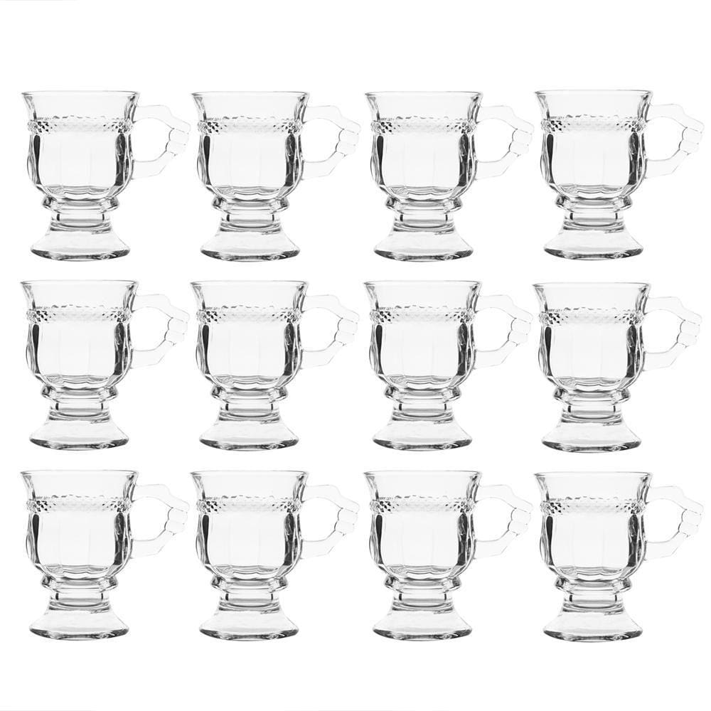 Conjunto 12 Canecas Café Chá Líbano Vidro Class Home 145Ml