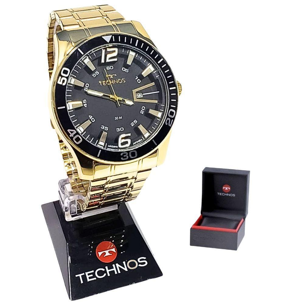 Relógio Technos Masculino Analógico Racer Dourado 2115LAJS/1P