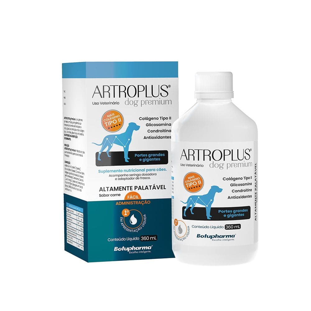 Suplemento para Cães Artroplus Colágeno Tipo II para Articulação Botupharma 360ml