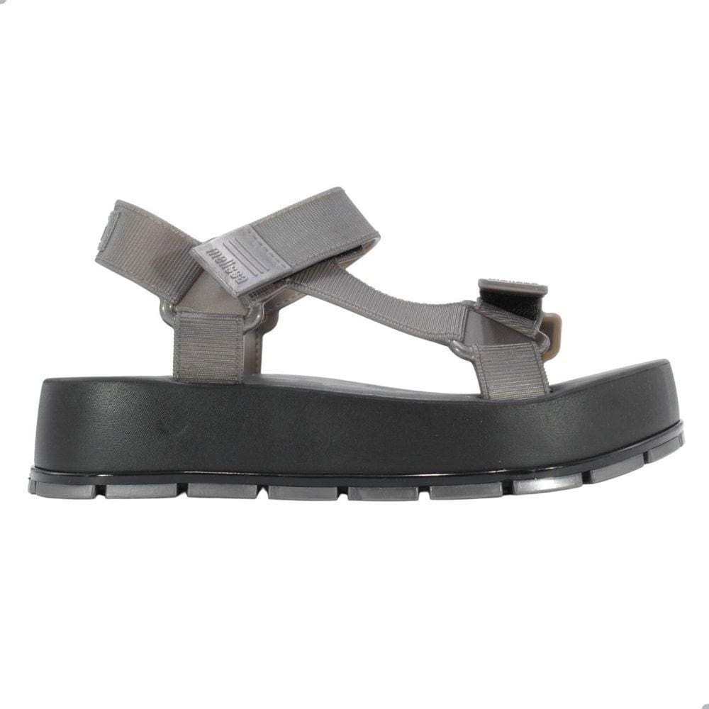 Sandália Melissa Flowing Platform Prata/Preto