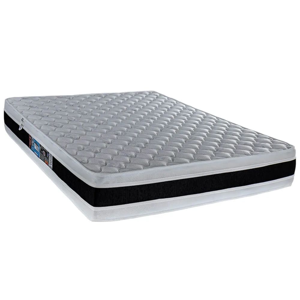 Colchão Casal de Espuma Dupla Face D45 Black e White - 138x188x27cm