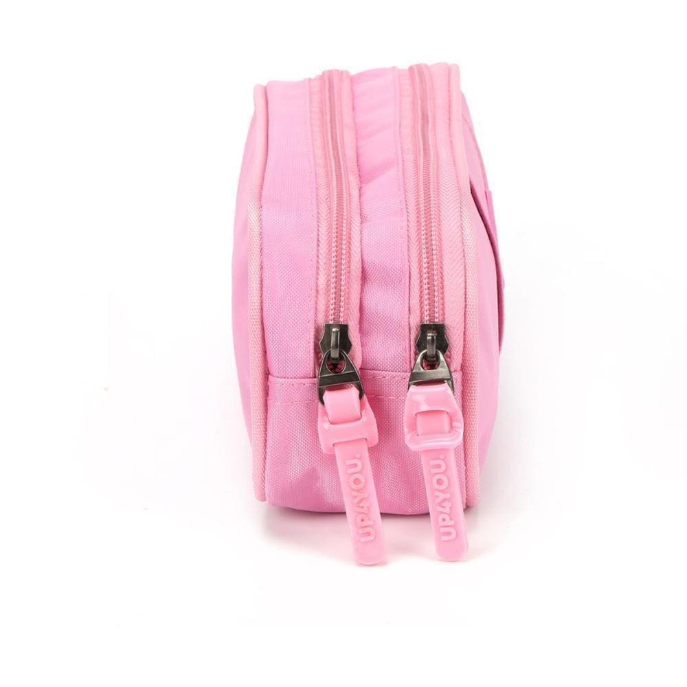 Estojo Tecido Up4You 2Ziperes Rosa