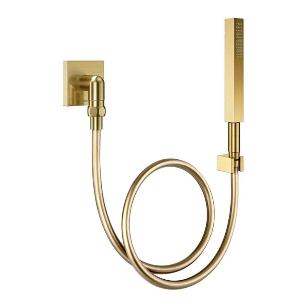 Ducha Manual Joelho 90° Docol Square 1834772 Ouro Escovado