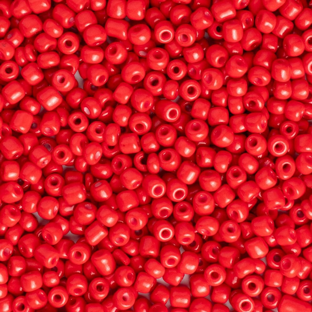 Miçanga Vidro Vermelho 3,6mm 100g p/ Guia Umbanda Candomblé