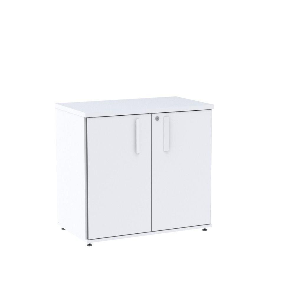 Armário para Escritório Baixo 02 Portas Pivotante Abc745 Branco