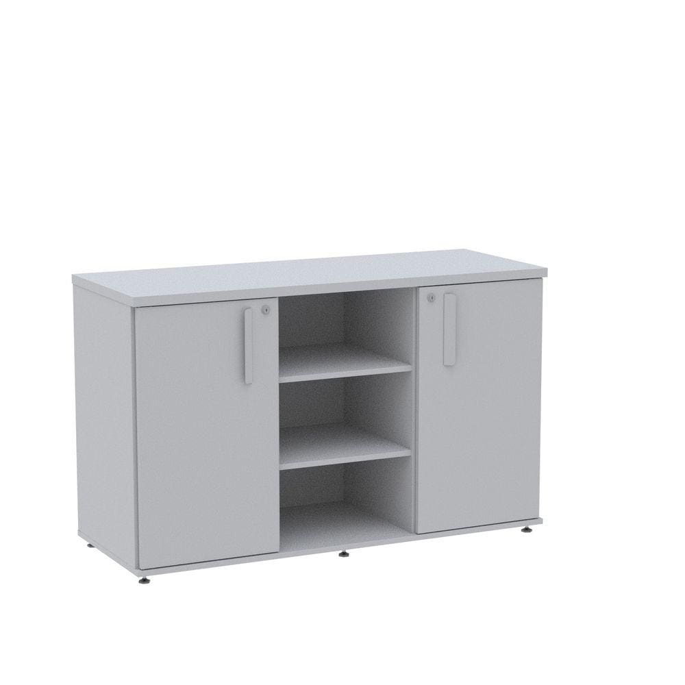 Armário Credenza 02 Portas Pivotante Credc1200 Cinza