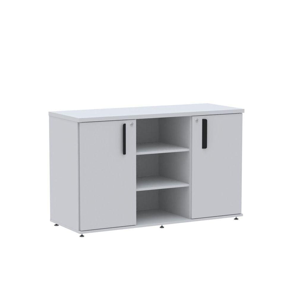 Armário Credenza 02 Portas Pivotante Credc1200 Cinza