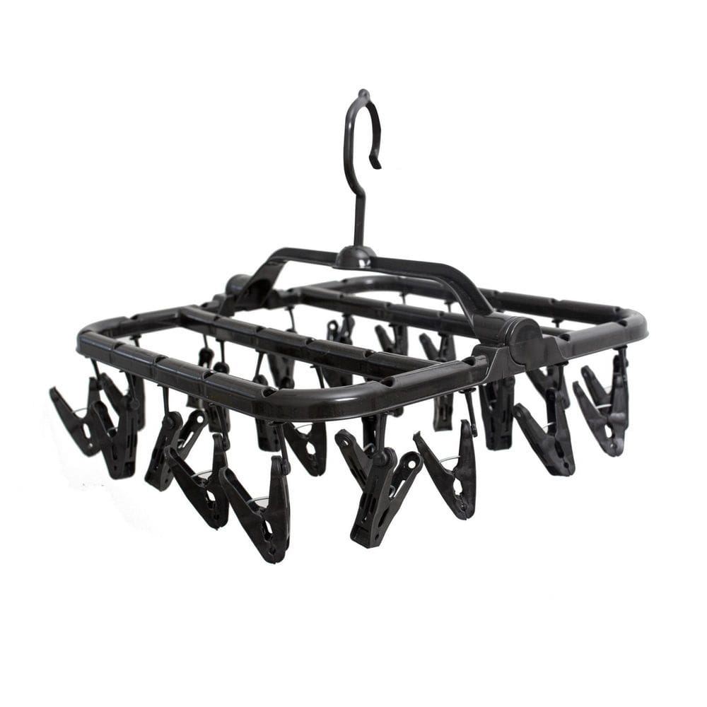 Mini Varal Multiuso Preto Com 26 Prendedores