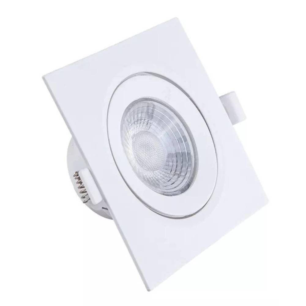 Spot Led Integrado Embutir Quad 12W Bivolt 3000K Luz Quente Decoração