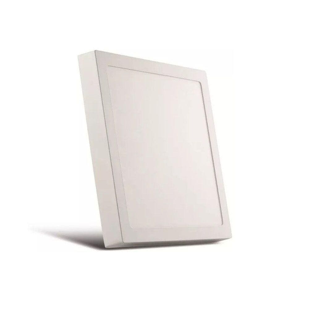 Plafon Painel Led Sobrepor Quadrado 18w 22X22cm Bivolt 4000K Luz Neutro