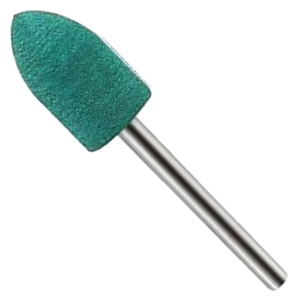 Ponta Montada 10Mm Borracha Cônica Haste 3Mm Micro Retifica