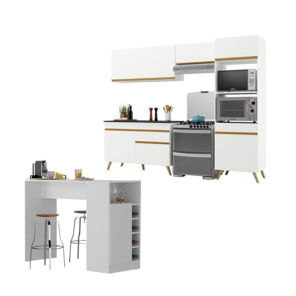 Armário Cozinha Compacta Mesa/bancada Multimóveis Mp2210